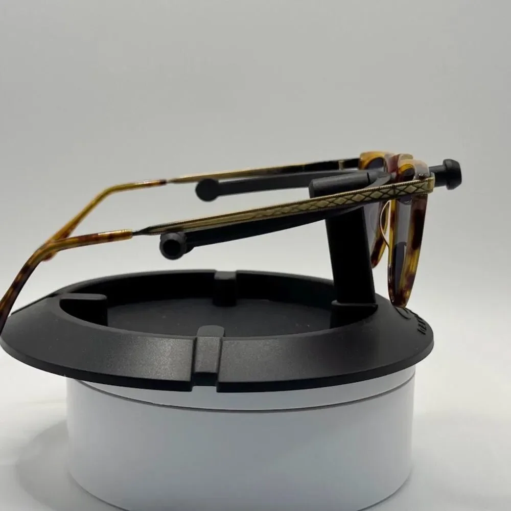 Vintage Ralph Lauren 510 Glasses | Yellow Tortoise & Gold Frames Keyhole Bridge - Picture 11 of 15